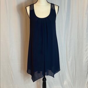 Sequin Hearts Navy Asymmetrical Dress